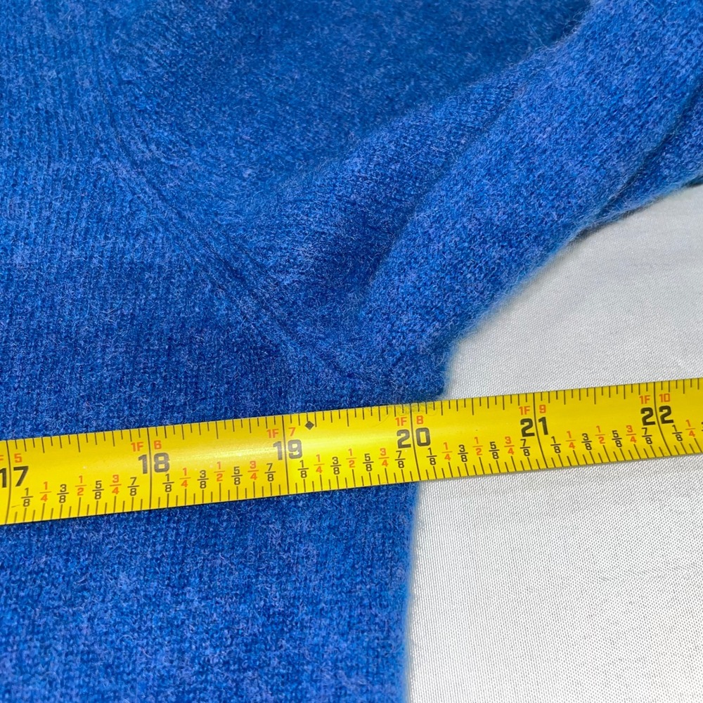 Paolo Mondo Mens Cashmere V-Neck Sweater Blue 2-Ply Pullover RN113286 Size M - Picture 5 of 7